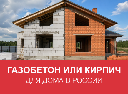 Газоблок или кирпич для дома в российских условия